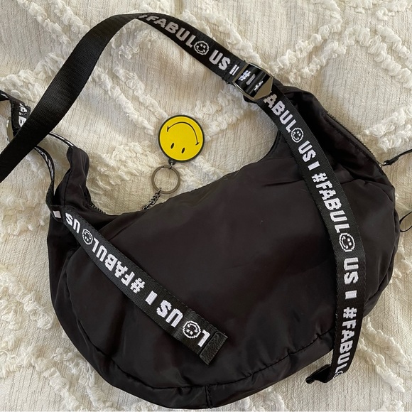 Zara X Smiley Happy Collection Black Crossbody Bag - Picture 2 of 11